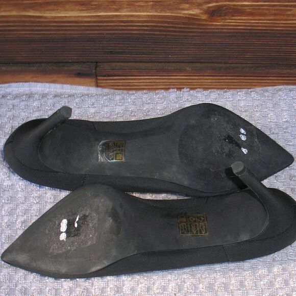 Jeffrey Campbell Womens 9 Black Pointed Toe Classic Pumps Heels Shoes - Picture 8 of 9